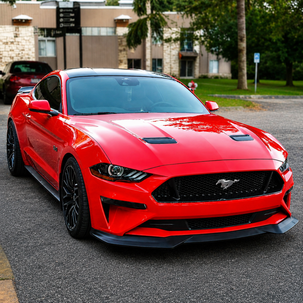 Hakspoiler/Läppspoiler – Frontläpp – RTR Style – Matte Black – Ford Mustang 2018-2023 Ecoboost, GT