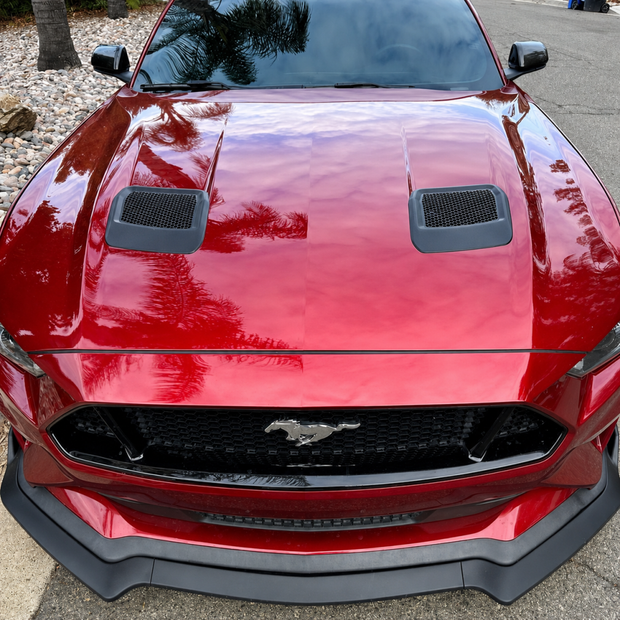 Huvventiler – Matte Black – Ford Mustang 2018-2023 Ecoboost, GT