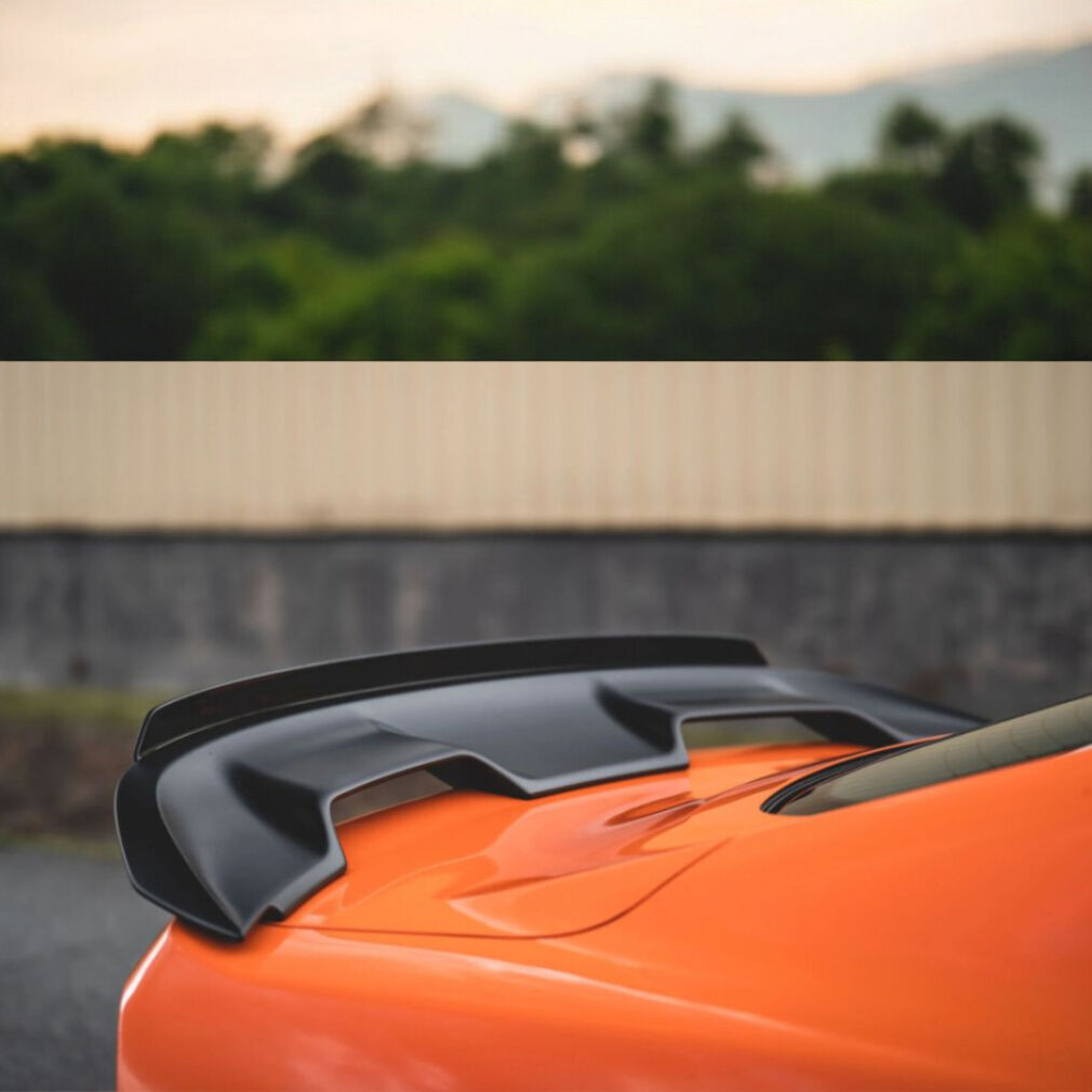Bakvinge – GT500/MACH1 Style + Gurney Flap-list - Matte Black – Ford Mustang 2015-2023