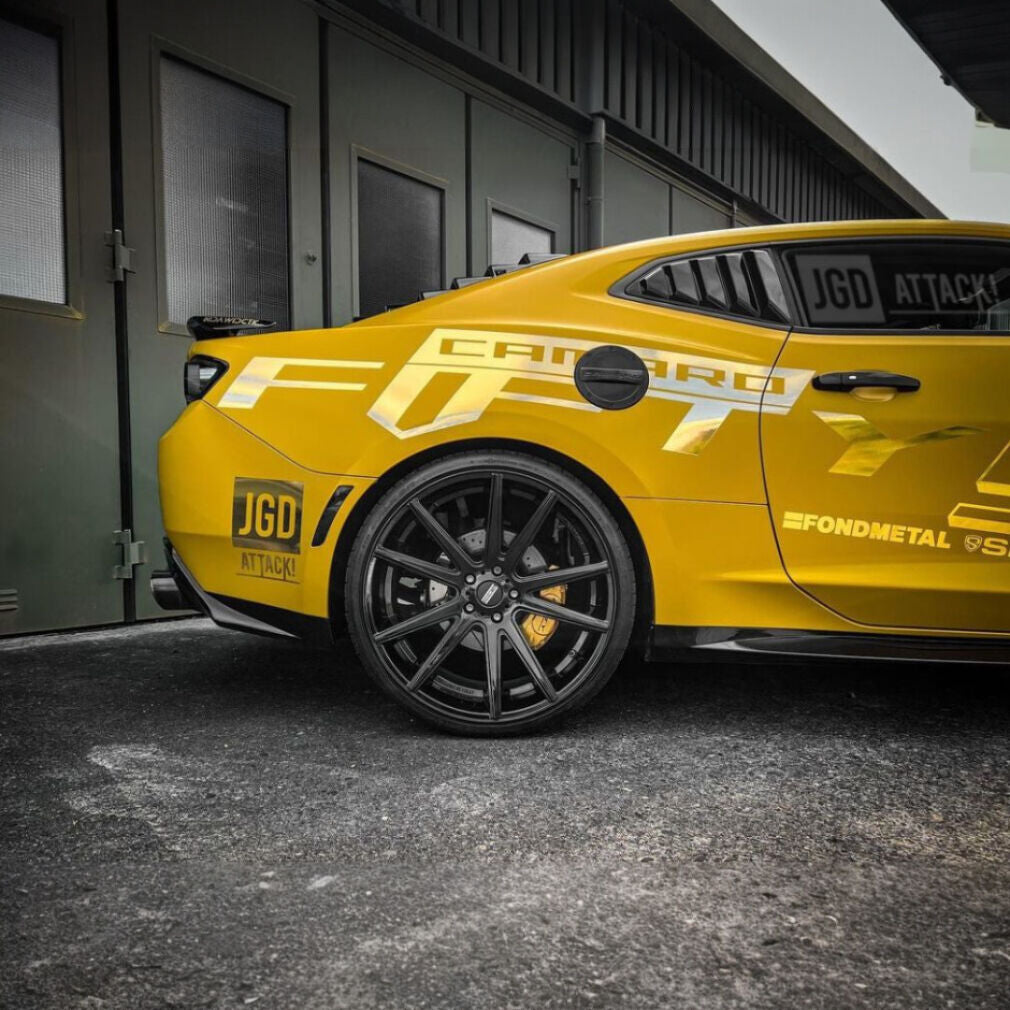 Sidorutepersienner blanksvart – Chevrolet Camaro 2016-2023