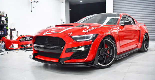 Replaceable GT500 Hakspoiler/Läppspoiler for IkonMotorsports Bumper – Ford Mustang 2015-2023