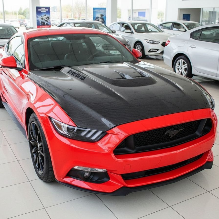 Kolfiberhuv – Ford Mustang 2015-2017 GT, V6, Ecoboost