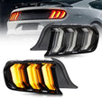 Vland LED Baklyktor Klart glas Gula blinkers Ford Mustang 2015-2023