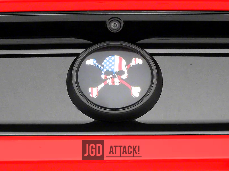 Emblem till bagagelucka – American Skull – Ford Mustang 2015-2023