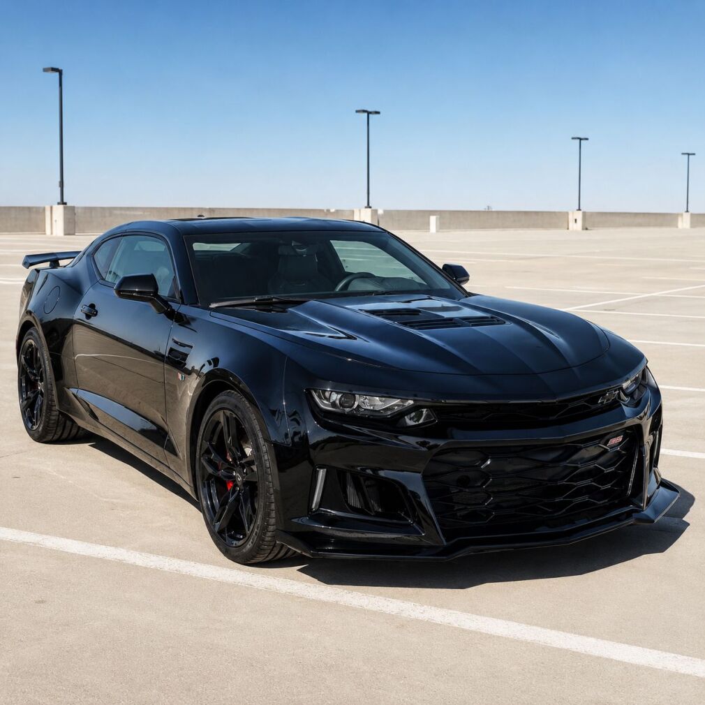 Frontstötfångare ZL1-stil blanksvart – Chevrolet Camaro 2019-2023