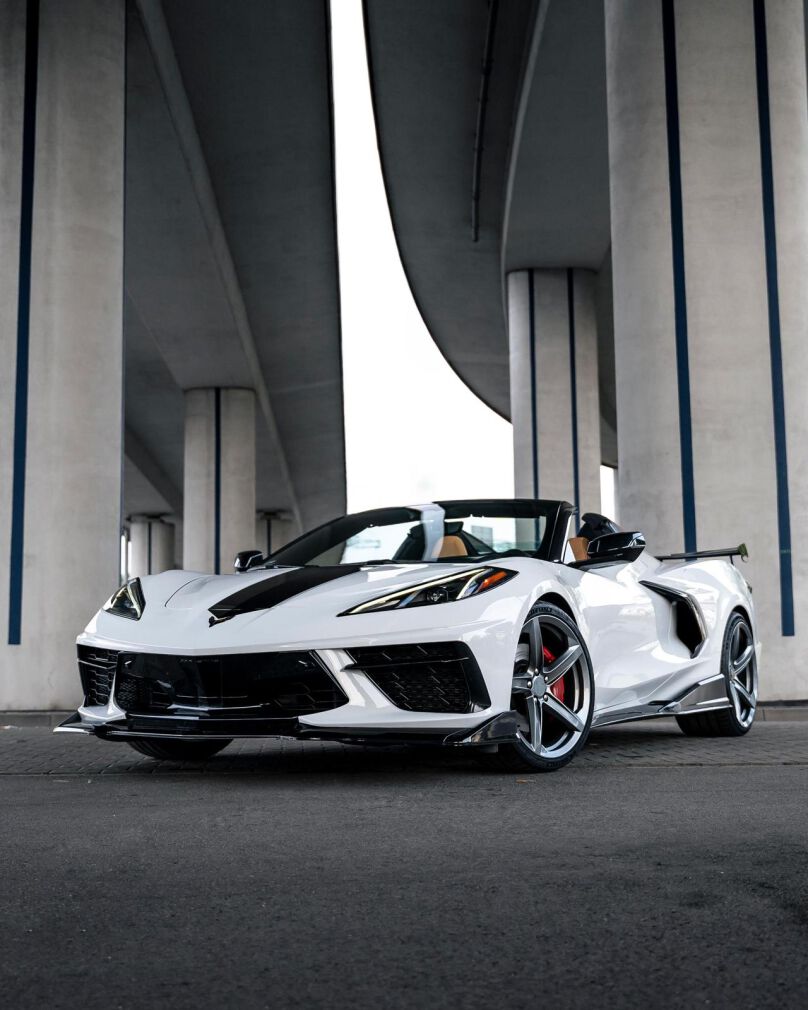 Side Skirts – V1 Style – Gloss Black (CORVETTE C8 20-26)