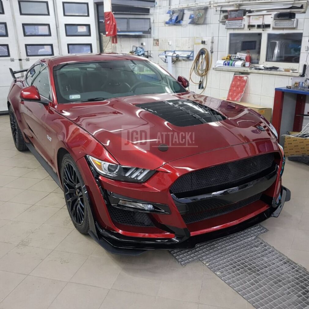 Aluminiumhuv – 1:1 GT500 Style – IkonMotorsports – Ford Mustang 2015-2017 V6, GT, Ecoboost