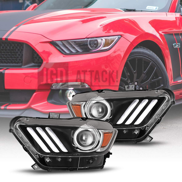 D3S Strålkastare with Approval – Set – Ford Mustang 2015-2017 USA