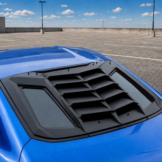 Fönsterjalusier – LB Style – Matte Black – Ford Mustang 2015-2026 Fastback