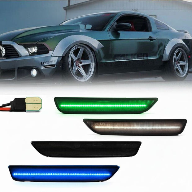 LED Sidomarkeringsljus – Front & Rear – RGB – Ford Mustang 2010-2014