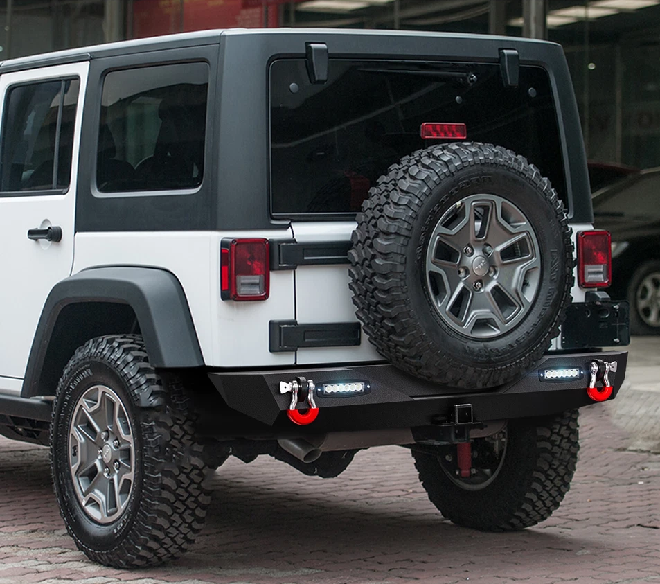 Rear Bumper – Off-road Nevada – D-Rings & LED (WRANGLER JK 07-17)