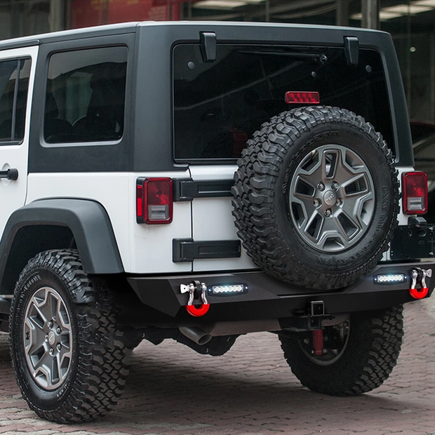 Rear Bumper – Off-road Nevada – D-Rings & LED (WRANGLER JK 07-17)