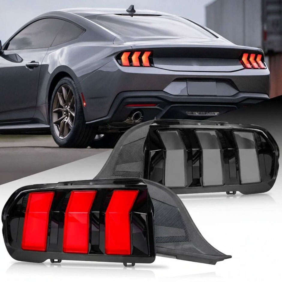 Baklyktor – NIGHTSTRIKE Black Edition – Yellow Blinkers – Ford Mustang 2024-2026 USA