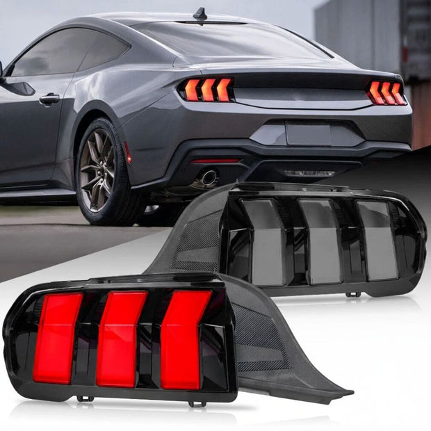 Baklyktor – NIGHTSTRIKE Black Edition – Yellow Blinkers – Ford Mustang 2024-2026 USA