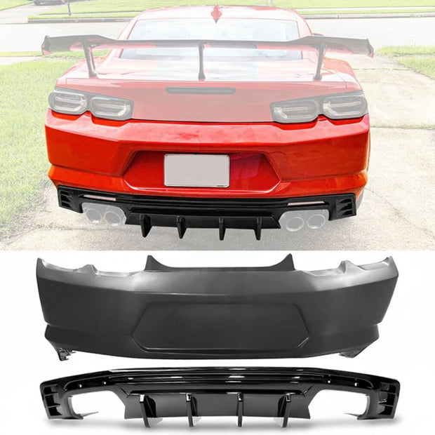 Bakre stötfångare blanksvart – Chevrolet Camaro 2019-2023