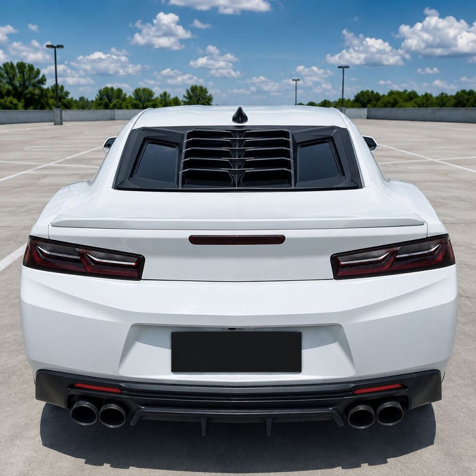 Bakrutepersienner LB-stil blanksvart – Chevrolet Camaro 2016-2023