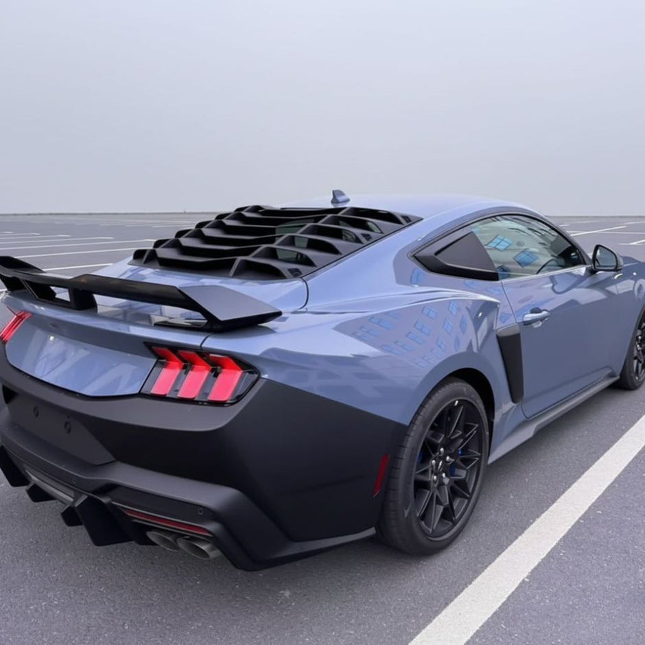 Fönsterjalusier – Matte Black – Ford Mustang 2024-2026 Fastback