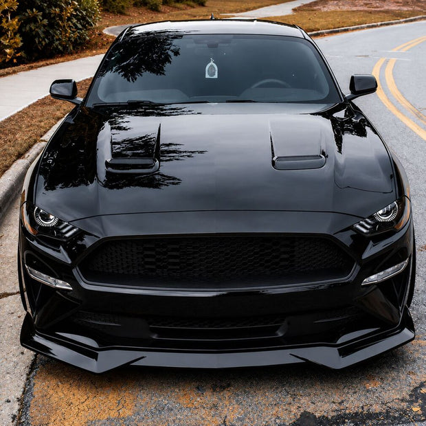 Hakspoiler/Läppspoiler – Frontläpp – RTR Style – Gloss Black – Ford Mustang 2018-2023 Ecoboost, GT