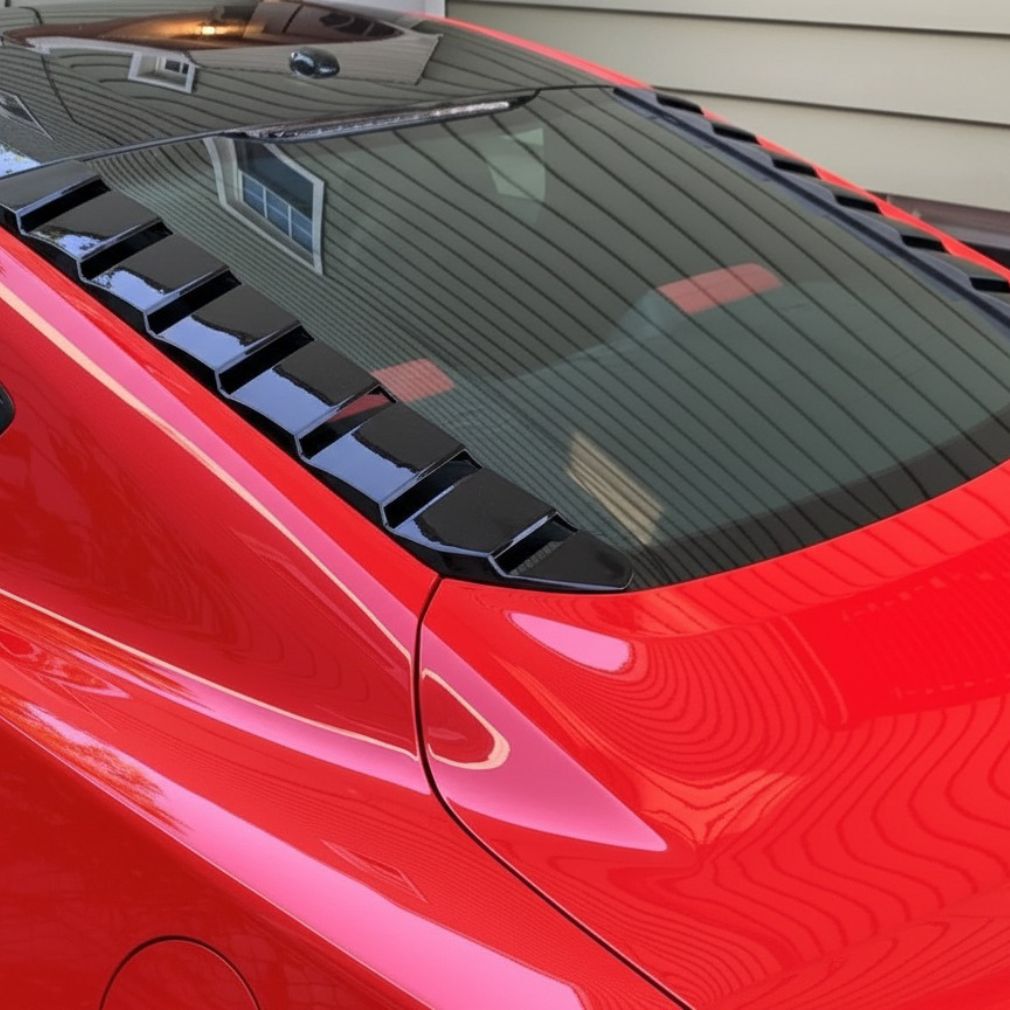 Fönsterjalusier – Sport Style – Gloss Black – Ford Mustang 2015-2026 Fastback