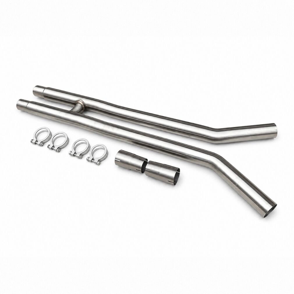 H-rör/Resonatorborttagning Stainless Resonator Delete H-Pipe – Ford Mustang 2015-2017 V6