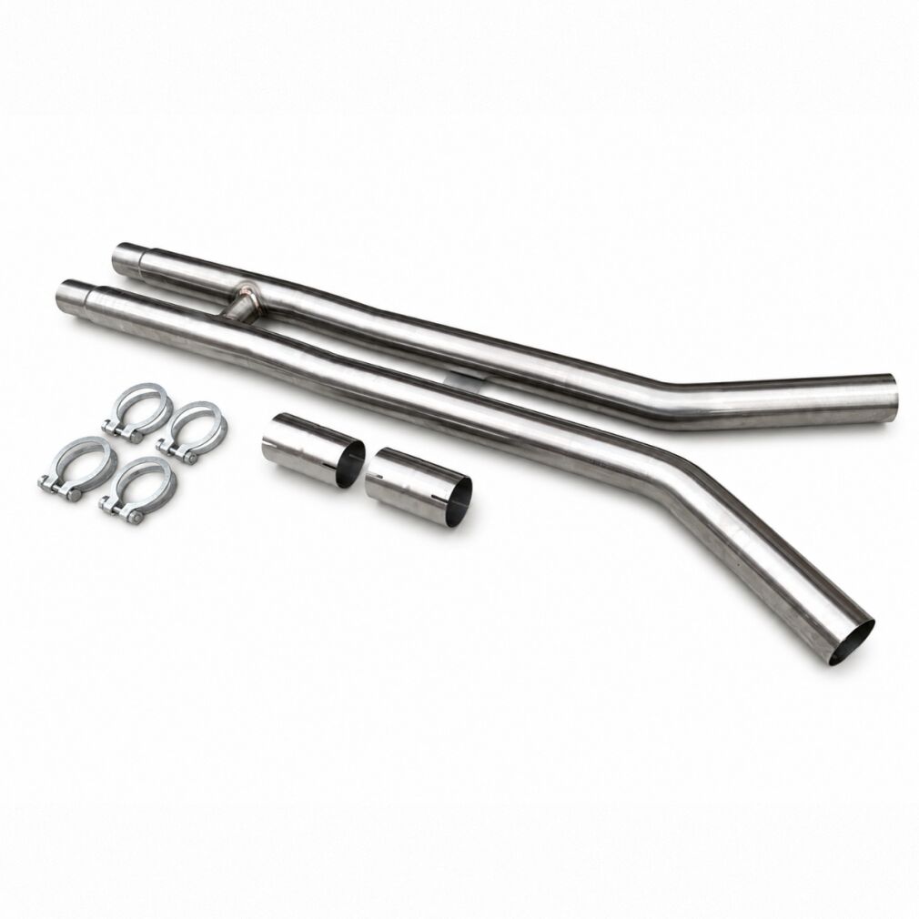 H-rör/Resonatorborttagning Stainless Resonator Delete H-Pipe – Ford Mustang 2015-2026 GT