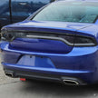 Tail Light Covers with Rear Black Out Panel; Smoked (CHARGER 15-23)