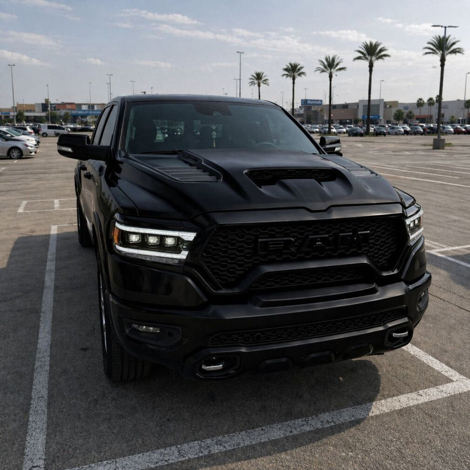 TRX Style Front Bumper + Grille + LED Fog Lights (RAM 1500 19-23 Tradesman, Big Horn, Laramie)