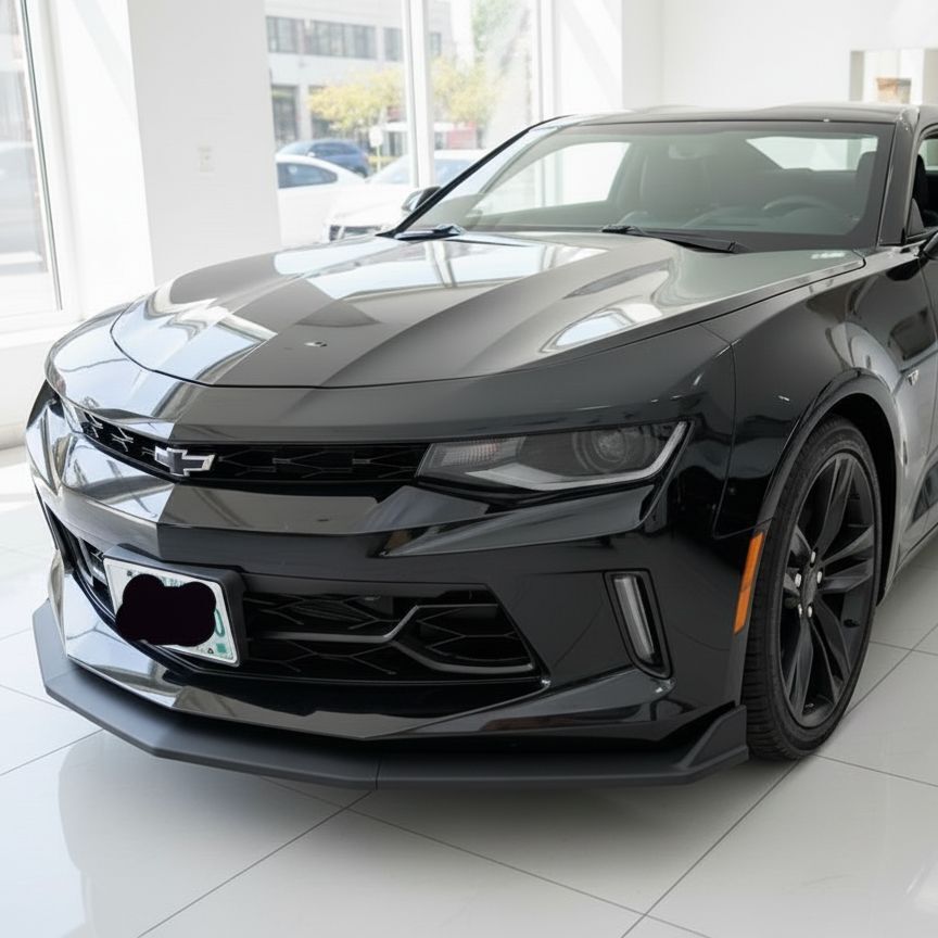 Frontläpp V1-stil mattsvart – Chevrolet Camaro 2016-2023