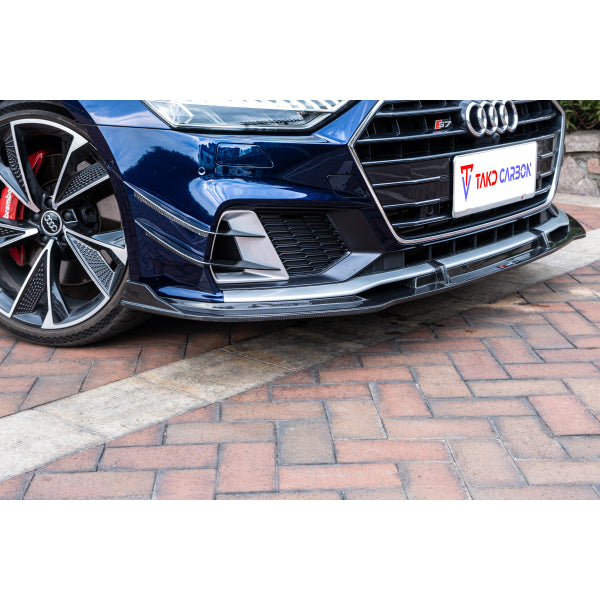 Canards till främre stötfångare i dry pre-preg carbon för Audi A7 / S7 C8