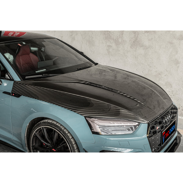 TAKD motorhuv i dry pre-preg carbon för Audi A5 / S5 / RS5 F5 2020–2023
