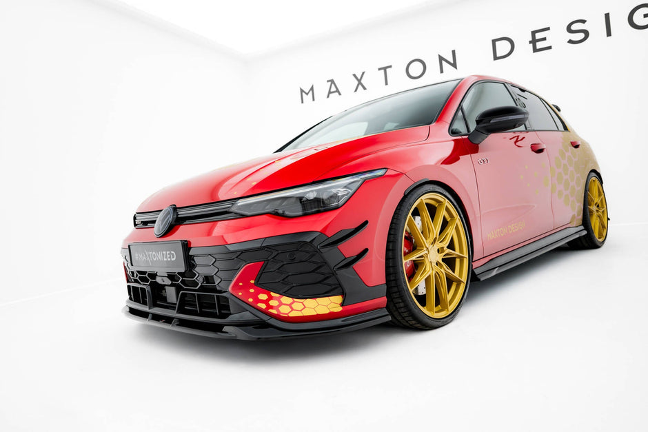 Främre Stötfångare Wings (Canards) för Volkswagen Golf GTI Clubsport Mk8 Facelift