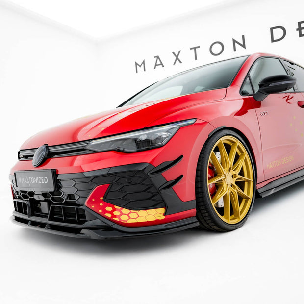 Främre Stötfångare Wings (Canards) för Volkswagen Golf GTI Clubsport Mk8 Facelift