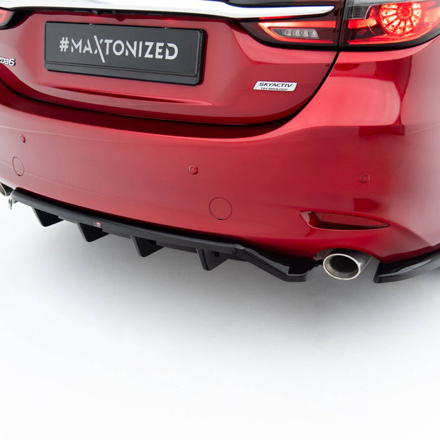 Bakre Splitter (With Vertical Bars) för Mazda 6 Sedan Mk3 Facelift