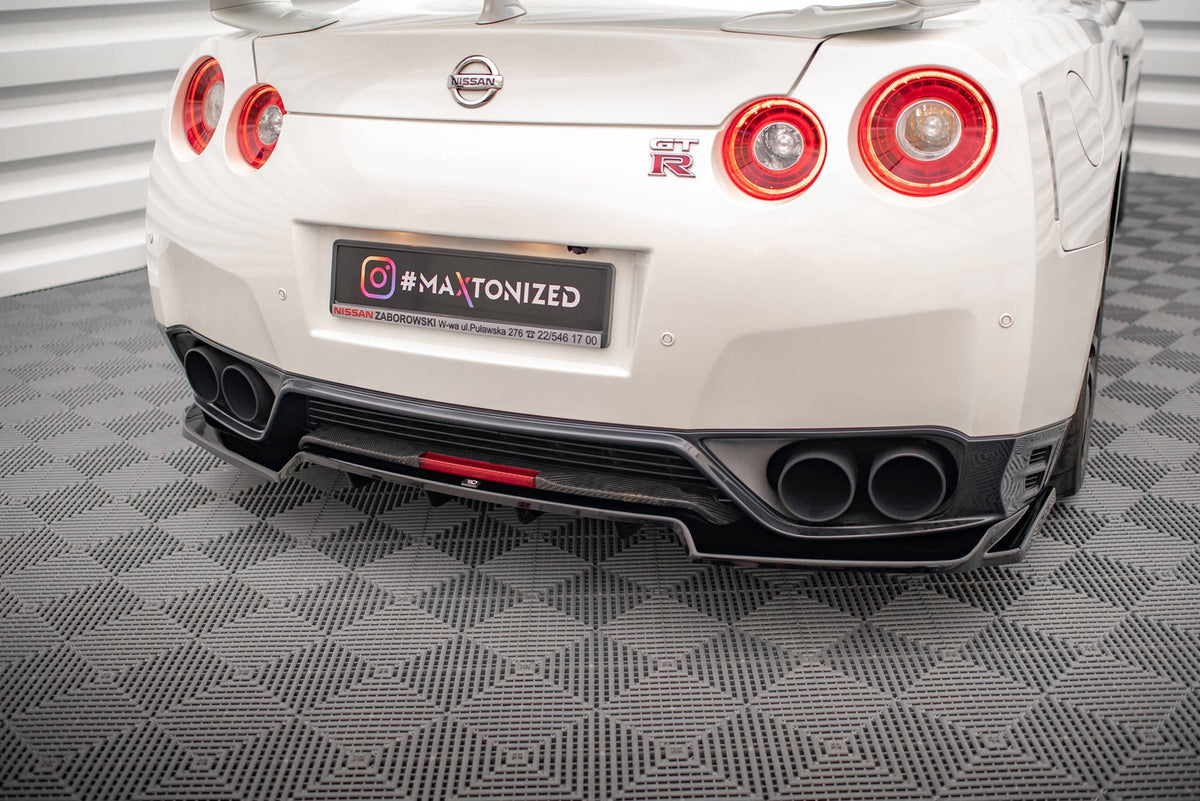 Bakre Splitter (With Vertical Bars) för Nissan GTR R35 Facelift