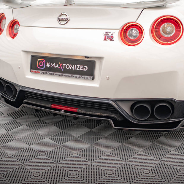 Bakre Splitter (With Vertical Bars) för Nissan GTR R35 Facelift