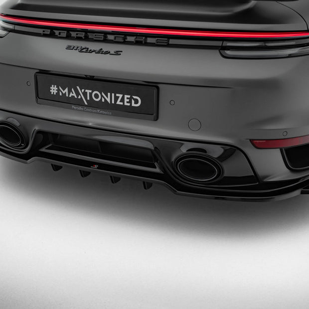Bakre Splitter (With Vertical Bars) för Porsche 911 Turbo S Sport Package 992