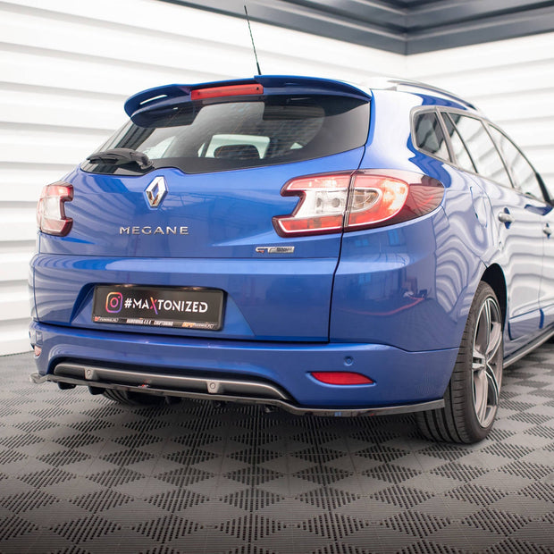 Bakre Splitter (With Vertical Bars) för Renault Megane GT Line Grandtour Mk3 Facelift