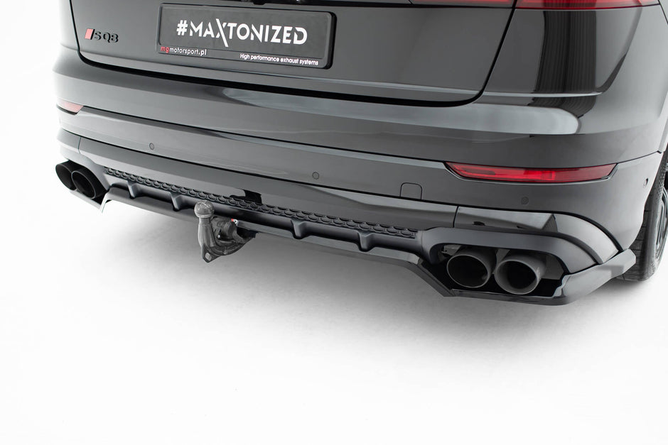 Bakre Splitter (With Vertical Bars) V.2 för Audi SQ8 / Q8 S-Line Mk1 Facelift