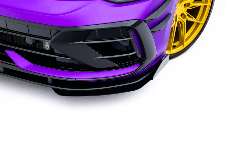 Street Pro Frontläpp + Flaps för Volkswagen Golf R Hatchback Mk8 Facelift