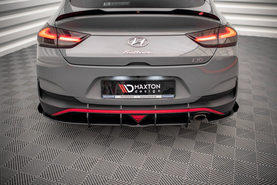 Street Pro Bakre Sidosplitters + Flaps för Hyundai I30 Fastback N-Line Mk3 Facelift