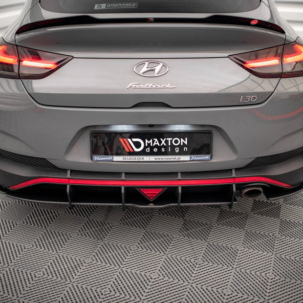 Street Pro Bakre Sidosplitters + Flaps för Hyundai I30 Fastback N-Line Mk3 Facelift