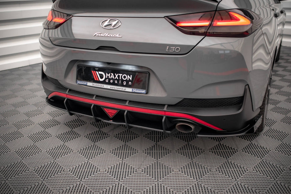 Street Pro Bakre Sidosplitters + Flaps för Hyundai I30 Fastback N-Line Mk3 Facelift