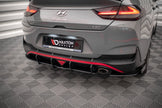 Street Pro Bakre Sidosplitters + Flaps för Hyundai I30 Fastback N-Line Mk3 Facelift