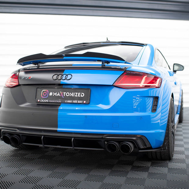 Street Pro Bakre Sidosplitters + Flaps för Audi TT S 8S Facelift