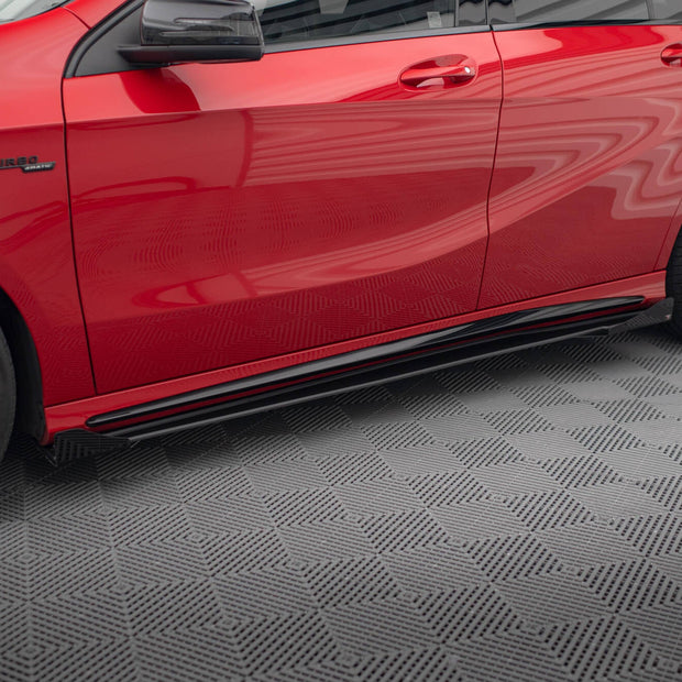 Street Pro Sidokjolar Diffusers + Flaps för Mercedes-Benz A 45 AMG W176 Facelift