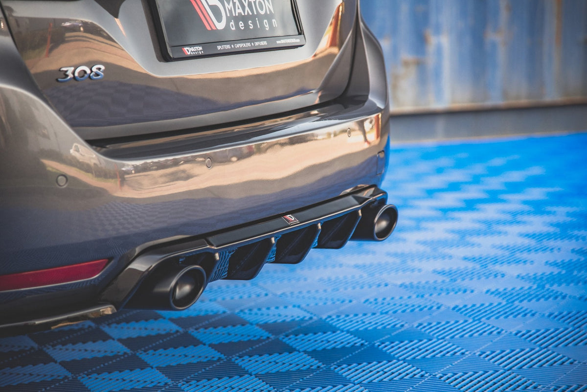 Rear Valance + Exhaust Ends Imitation för Peugeot 308 SW Mk2