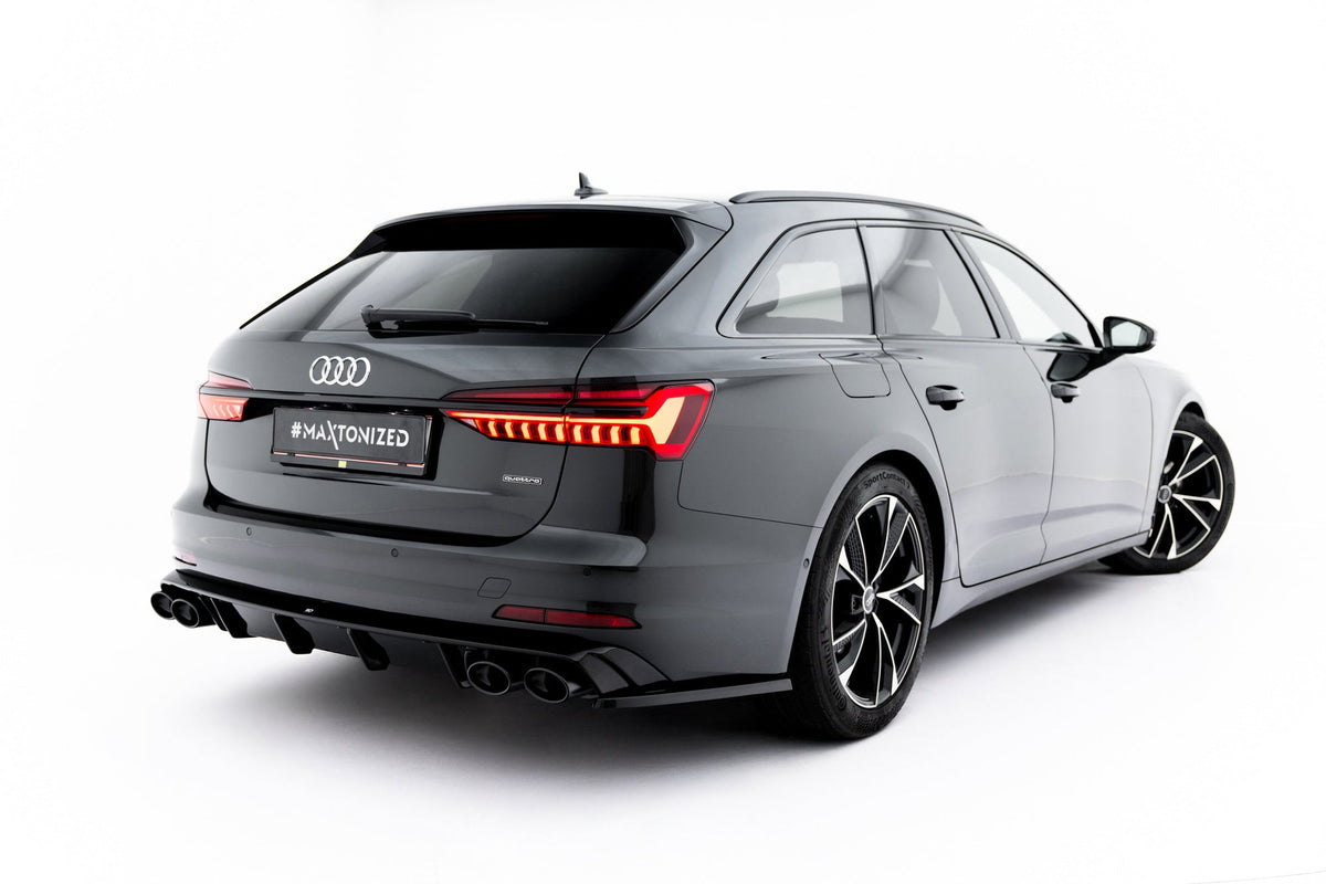 Rear Valance + Exhaust Ends Imitation för Audi A6 Sedan / Avant C8 / C8 Facelift