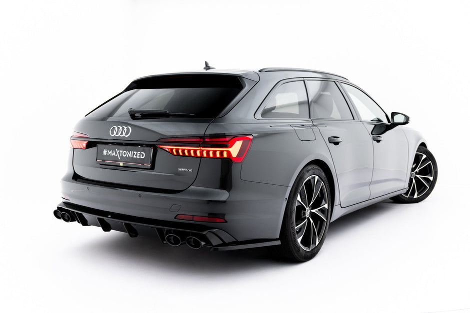 Rear Valance + Exhaust Ends Imitation för Audi A6 Sedan / Avant C8 / C8 Facelift