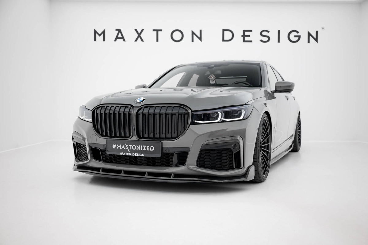 Prepreg Carbon Fiber Frontläpp + Abs Splitter för BMW 7 M-Pack G11 Facelift