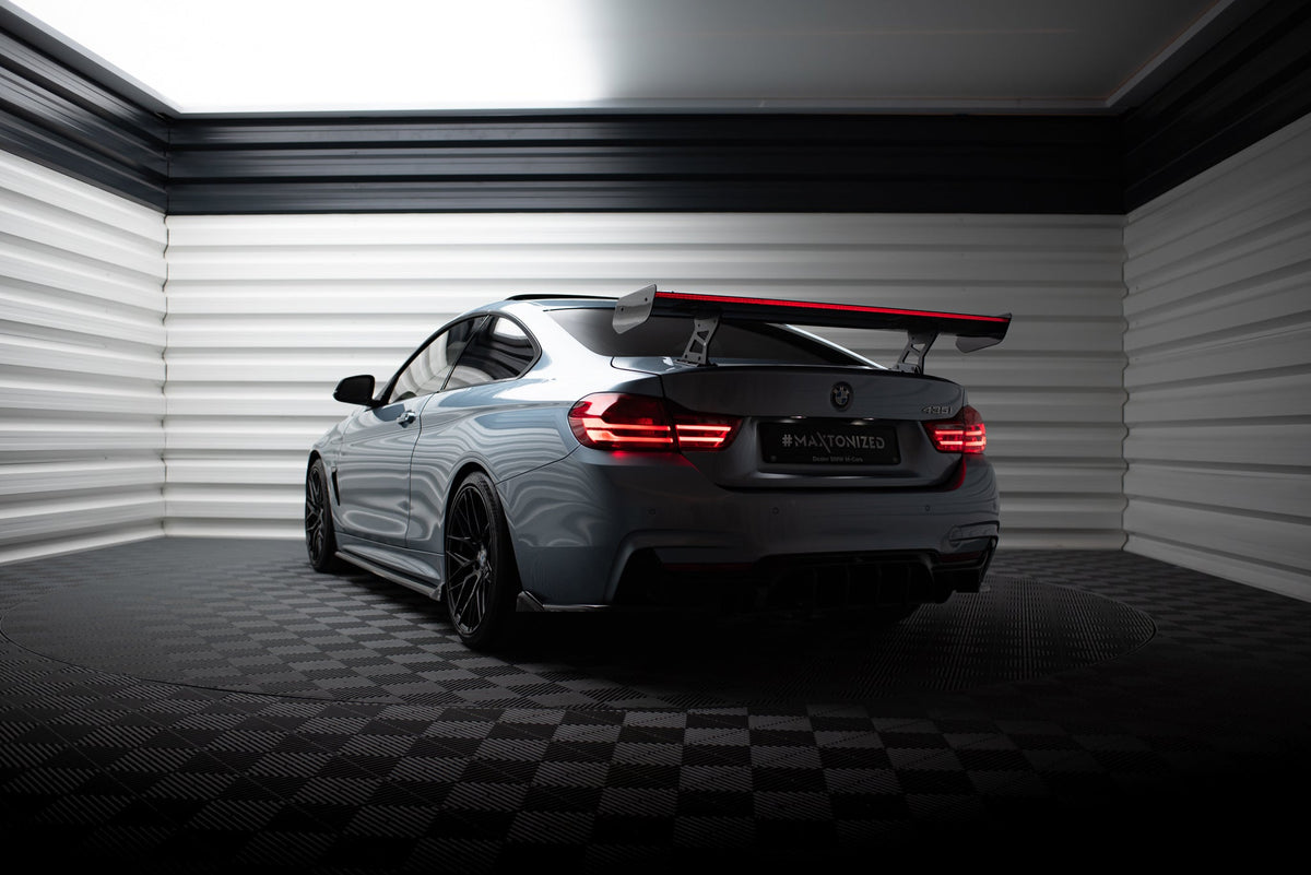 Kolfiberspoiler med inre fästen + LED för BMW 4 F32 / 4 F32 M-Pack Coupe